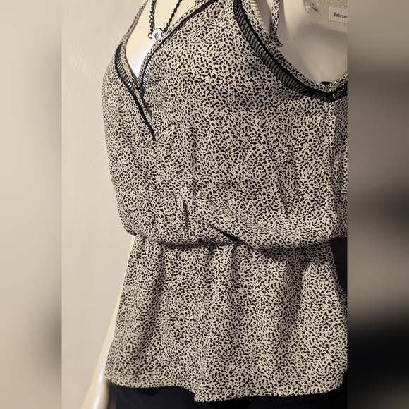 The neck sienna sky new w tags med tank print black & white sexy flowy - Picture 8 of 8